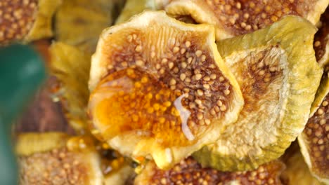 close-up of dried figs