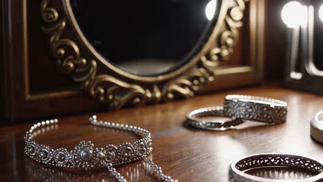 vintage silver jewelry display