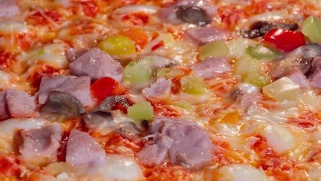 timelapse - hornear pizza casera en un horno eléctrico en el hogar: primer plano