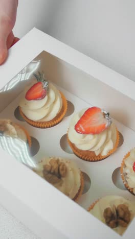 delicious cupcakes in a box
