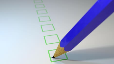 cuadros de marcado de lápiz encuesta voto ciclo de examen