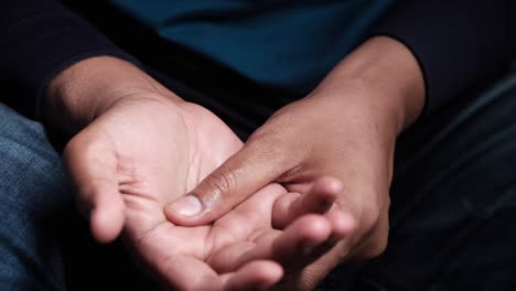 close-up of hands