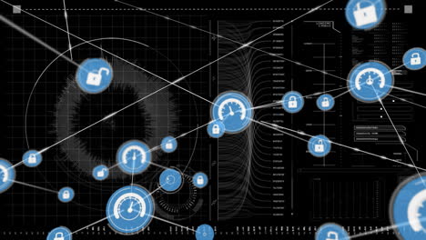 Verarbeiten-Von-Daten-Und-Sicherstellen-Der-Sicherheit-über-Die-Animation-Einer-Digitalen-Netzwerkschnittstelle