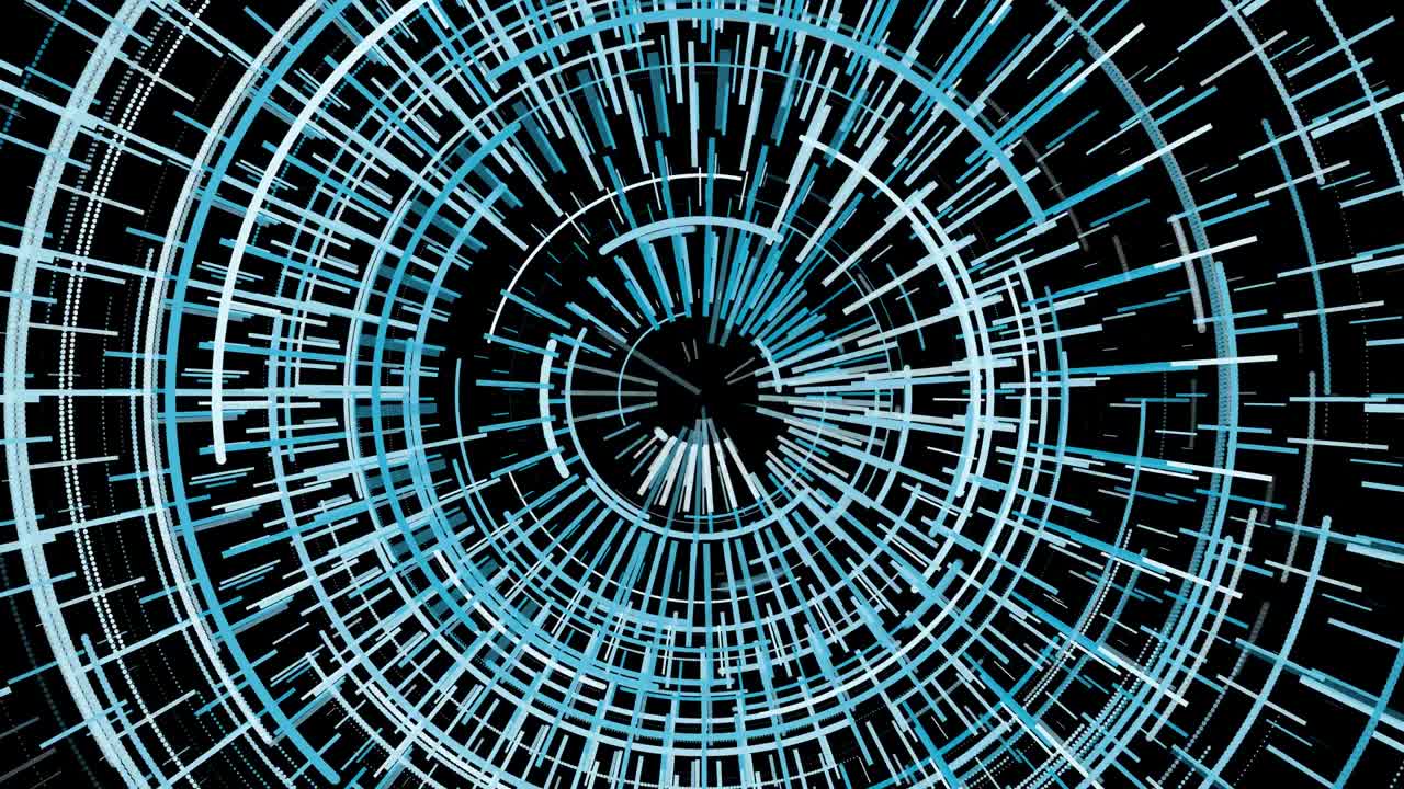 4K colored rotating animated circles