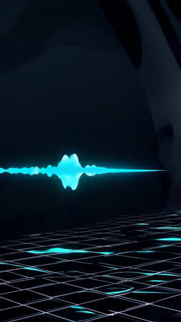 abstract futuristic audio visualization
