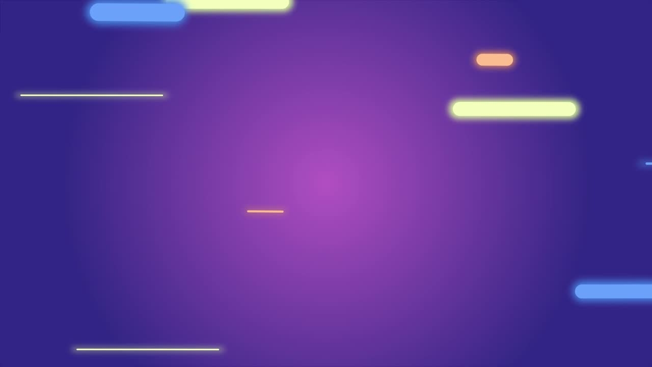 Neon Colorful Horizontal Lines Seamless Loop. Abstract Sliding Design Animation.