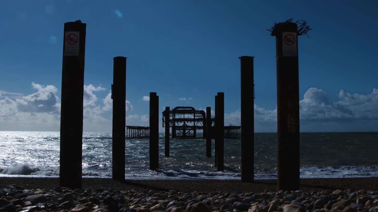 브라이튼 서쪽 부두 유적 슬로우 모션