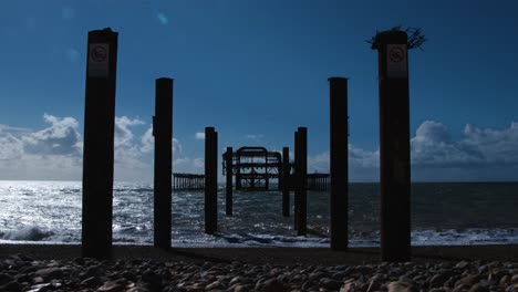 brighton west pier ruins slow motion