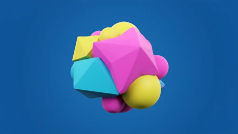 abstract 3d shapes in vibrant colors