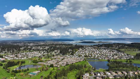 Wide-panning-aerial-of-Oak-Harbor's-many-suburban-home-communities