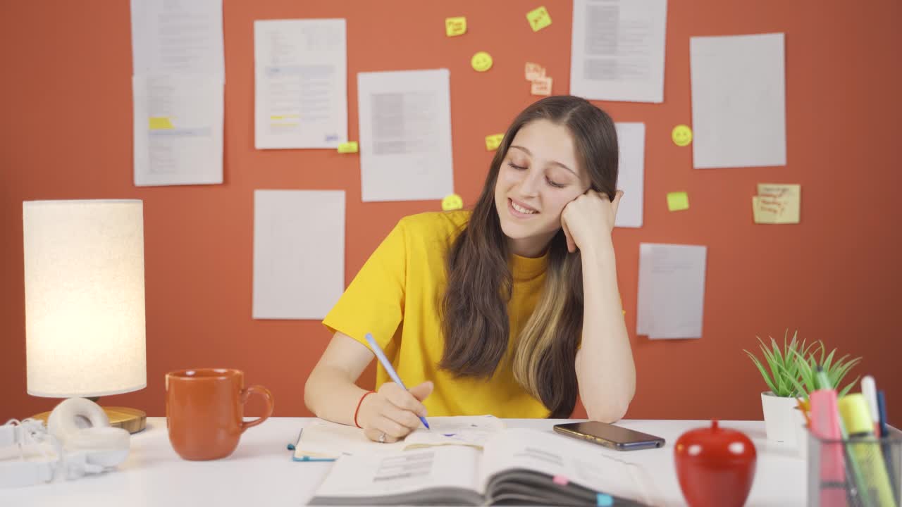 una niña feliz y satisfecha.