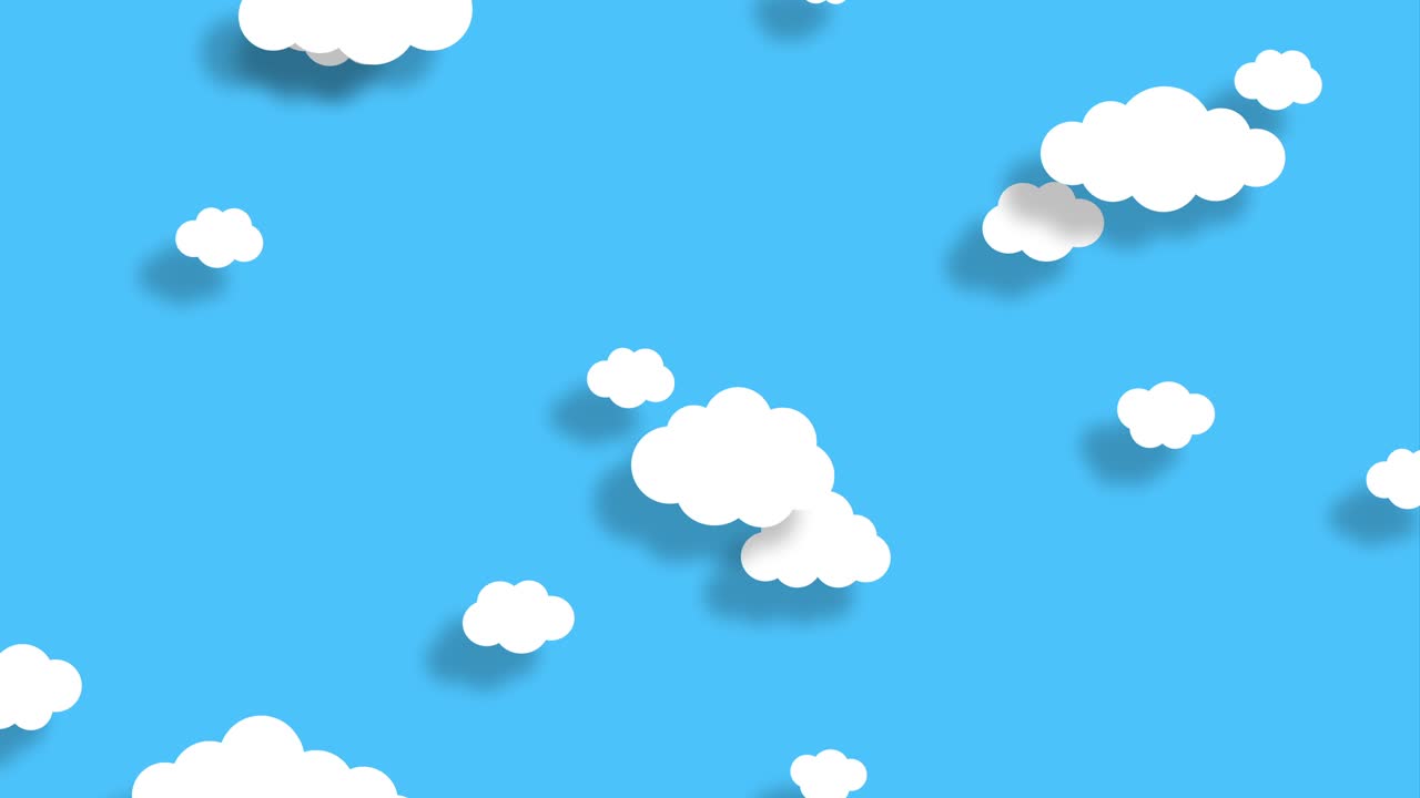 nubes de 4k que se mueven en el cielo azul - video en bucle