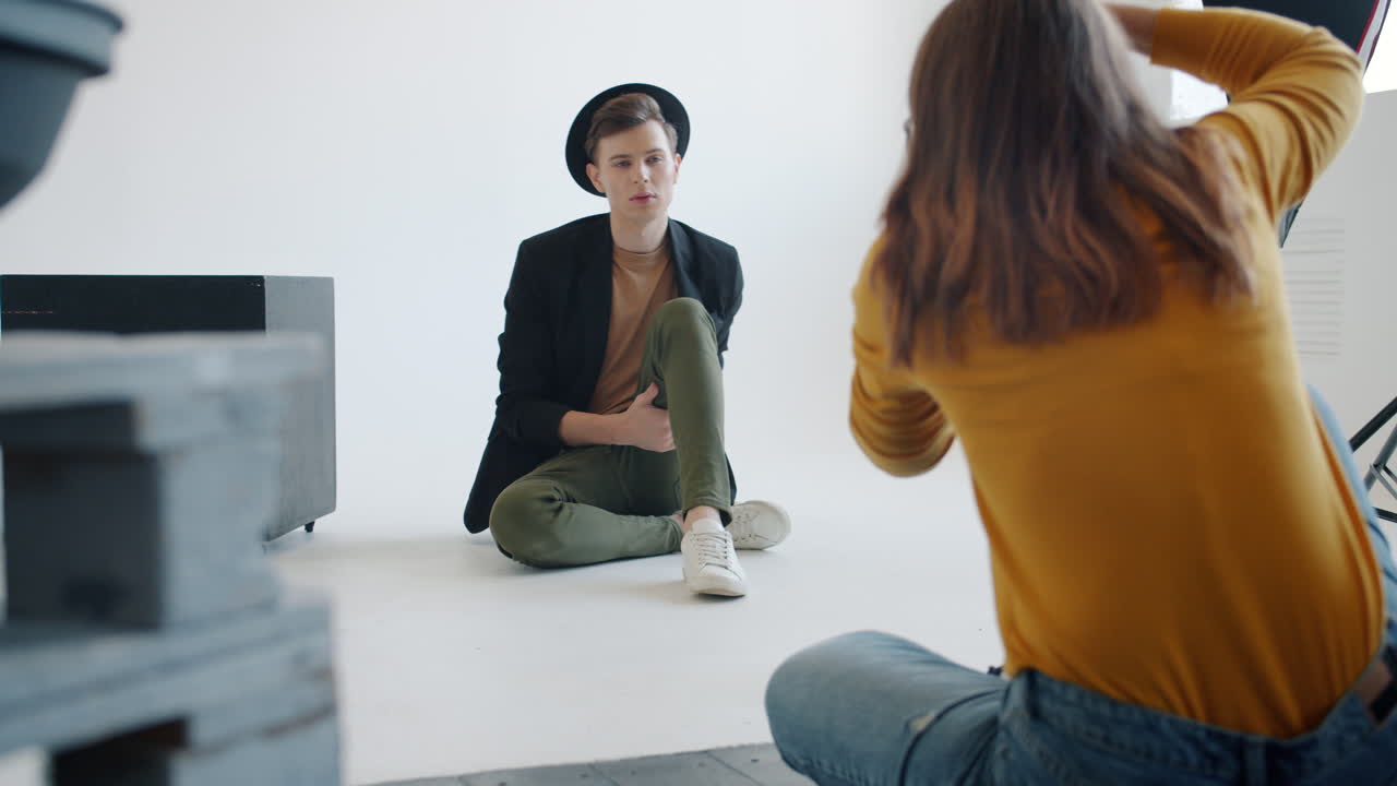 Modefotoshoot i studiet