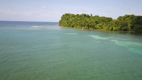 Aerial-View-Of-Blue-Lagoon-Portland-Jamaica