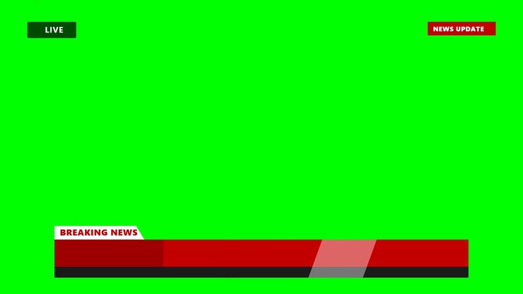 Breaking News Lower Third Graphic Animation on Green Screen