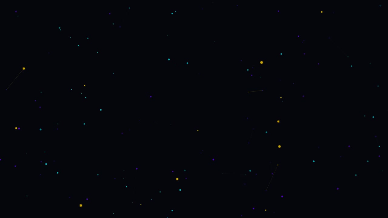 Abstract Motion Background with Floating Colorful Particles and Connecting Lines