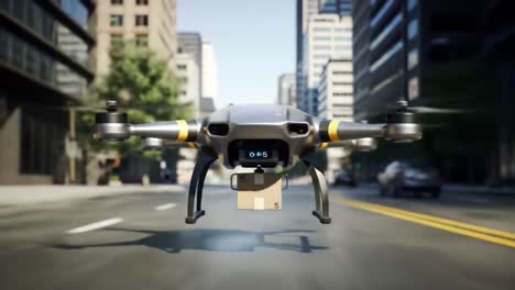 innovative drone delivery system in an urban environment: efficient transportation of packages through modern city streets