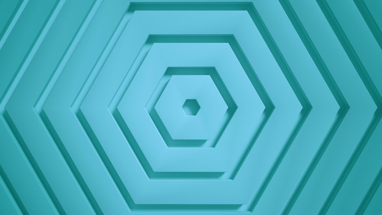 4k azul cielo claro fondo animado sin costuras en bucle. textura delicada, anillos hexagonales 3d con animación mínima para el fondo de texto de una presentación, evento, negocio. alta velocidad.