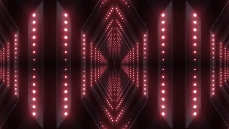 red neon light tunnel