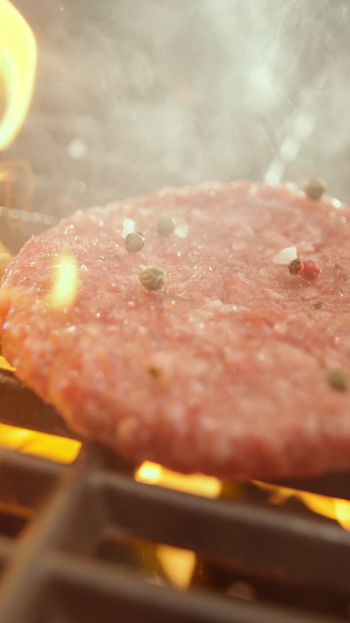 Burger Patty on the Grill