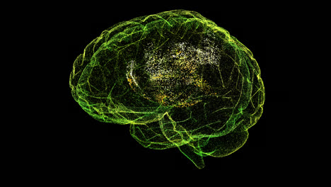 futuristic head up display of virtual holographic biomedical brain neuron pathology and diagnostic scan