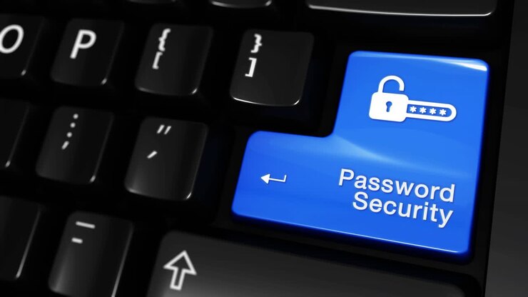 Password Security Key on Computer Keyboard