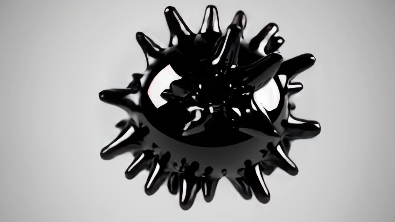 esfera líquida negra abstracta