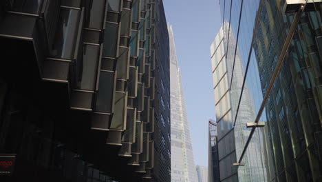 modern skyscrapers in london city