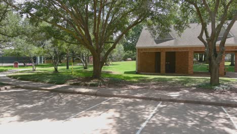 drone video of the cinco ranch beach club playground area