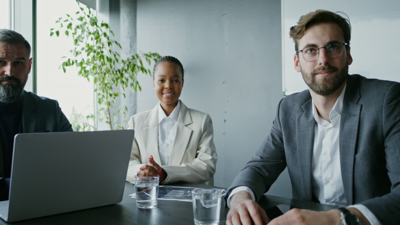 Business Meeting in Modern Office