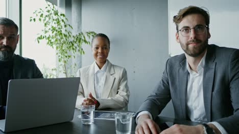 business meeting in modern office