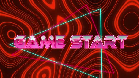 animación del inicio del juego en el espacio abstracto digital