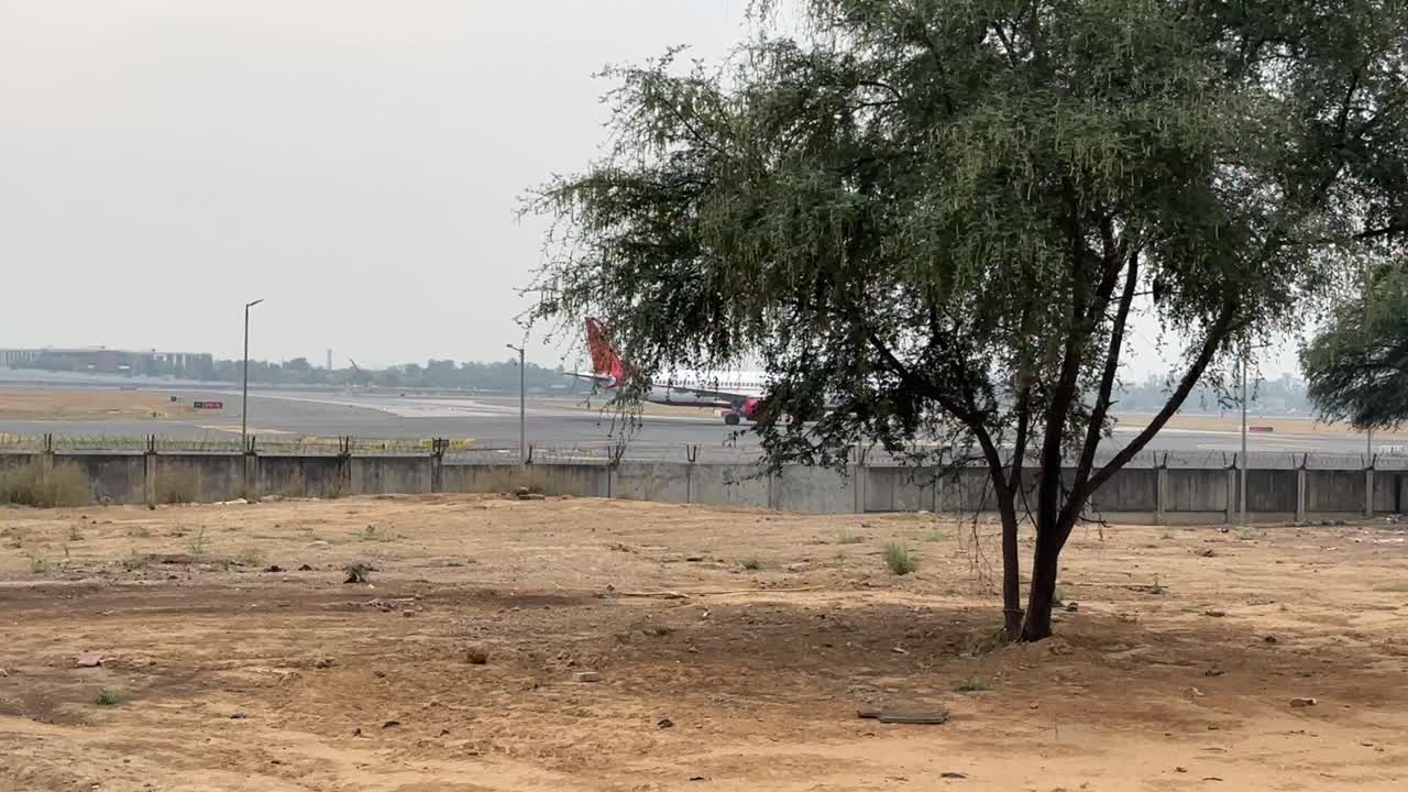 비행기가 활주로에 착륙했습니다.