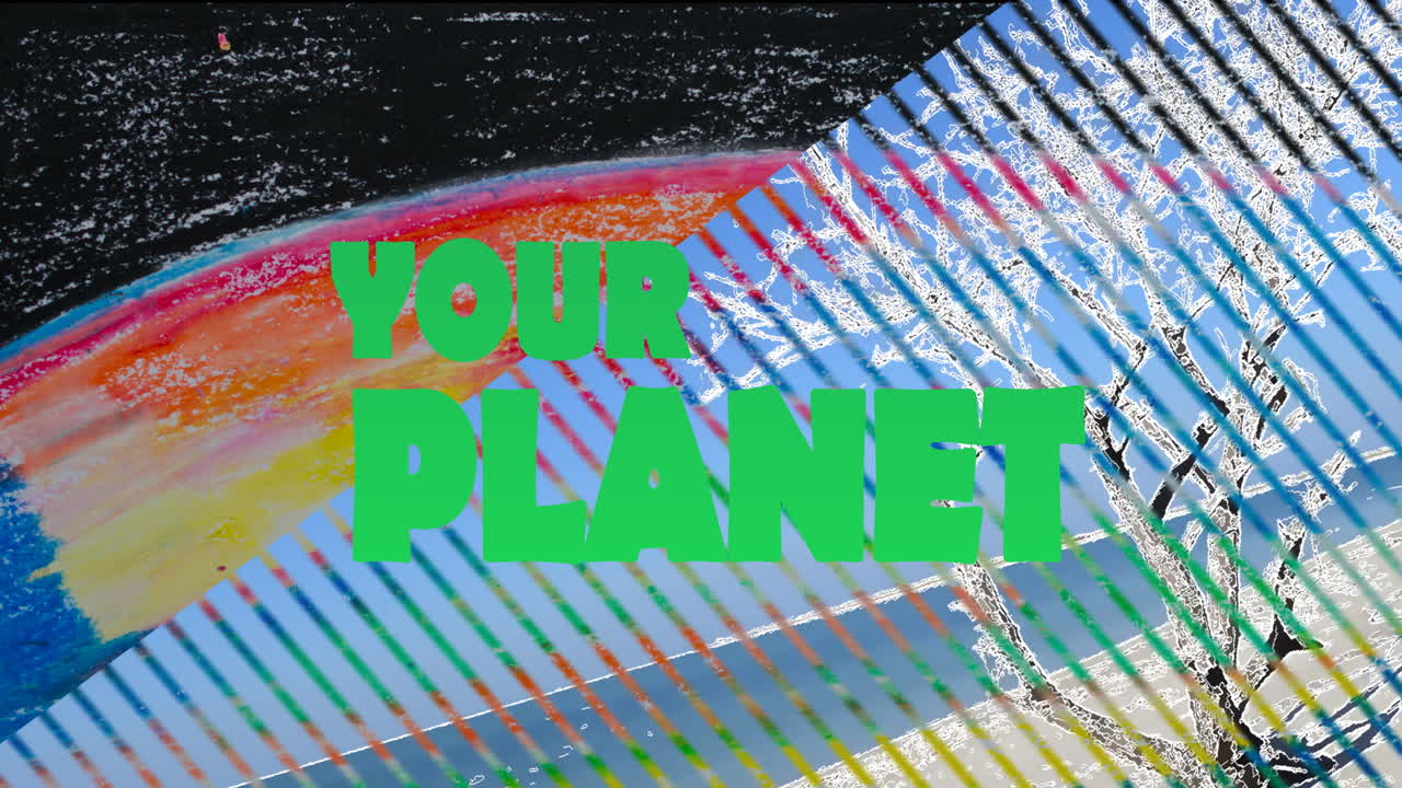 Planet og hav. Animation af planeten Jorden