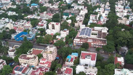 chennai city center in aerial footage