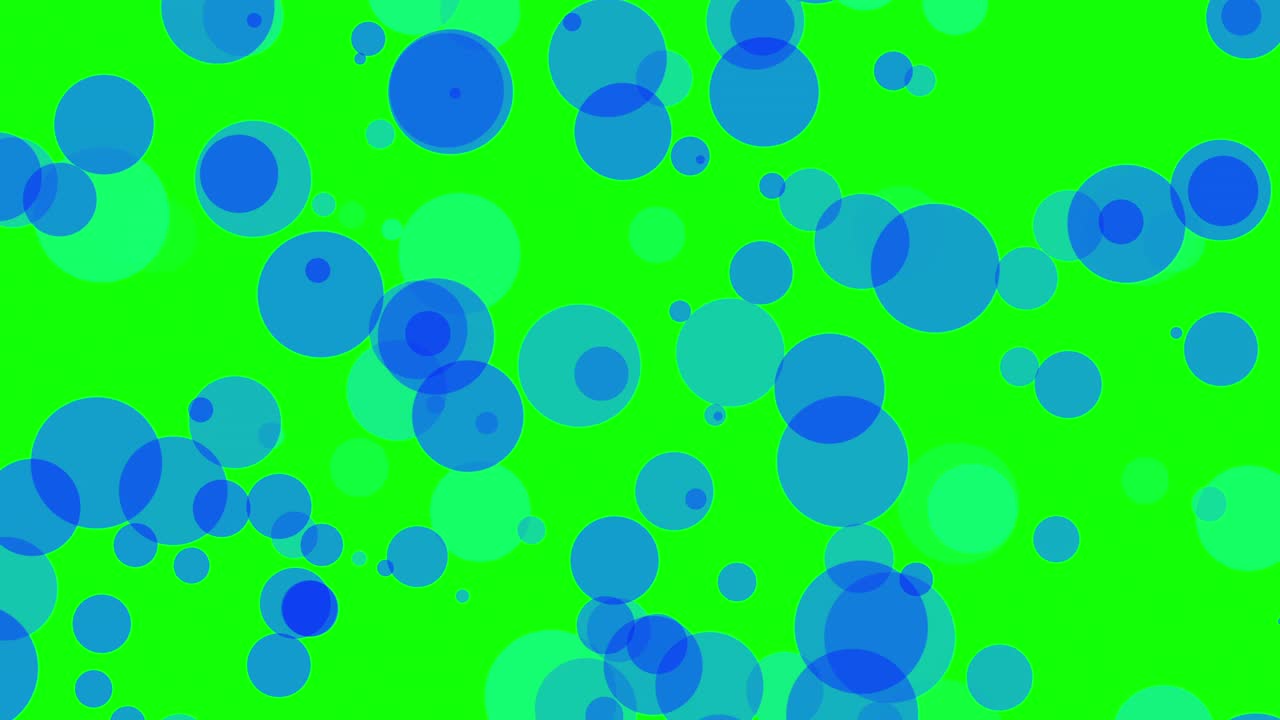 Green background with moving circles