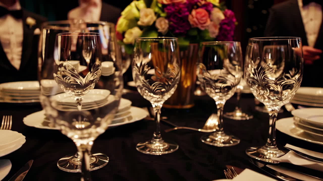 공식적인 저녁 식사 테이블 설정