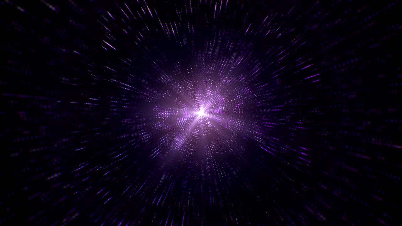 fondo de partículas radiales púrpuras abstractas (con bucle)