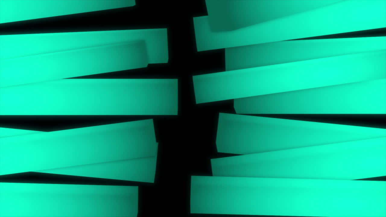 banderas geométricas de azul azulado sobre fondo negro