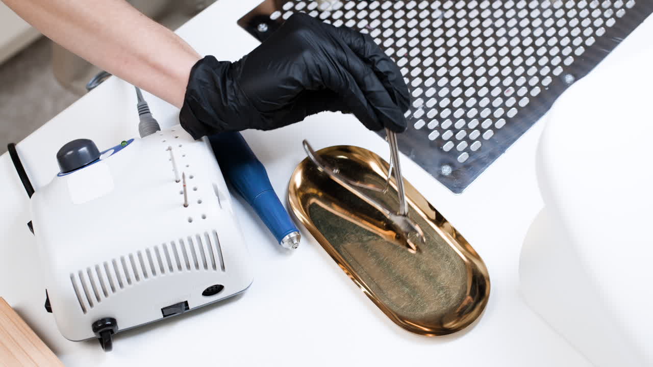 Nail Technician Workstation with Tools