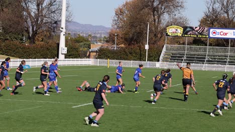 dynamic rugby game showcasing teamwork and skill