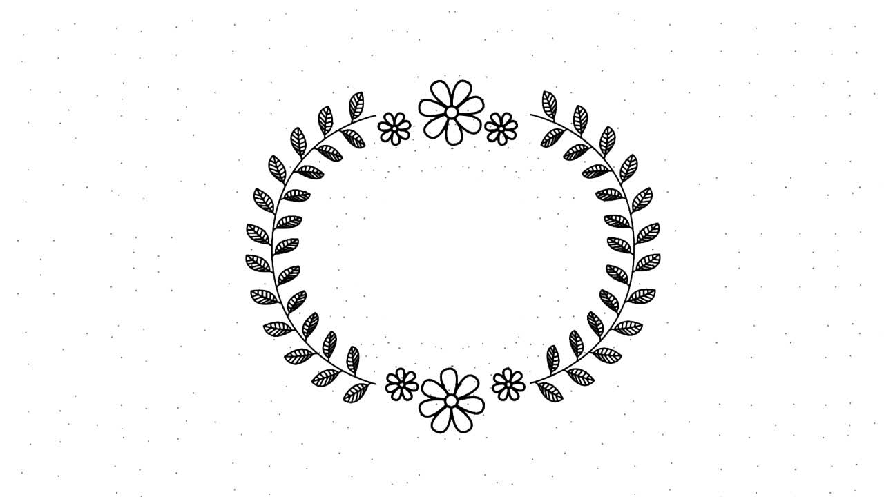 ramas de adorno redondas decorativas flores de laurel