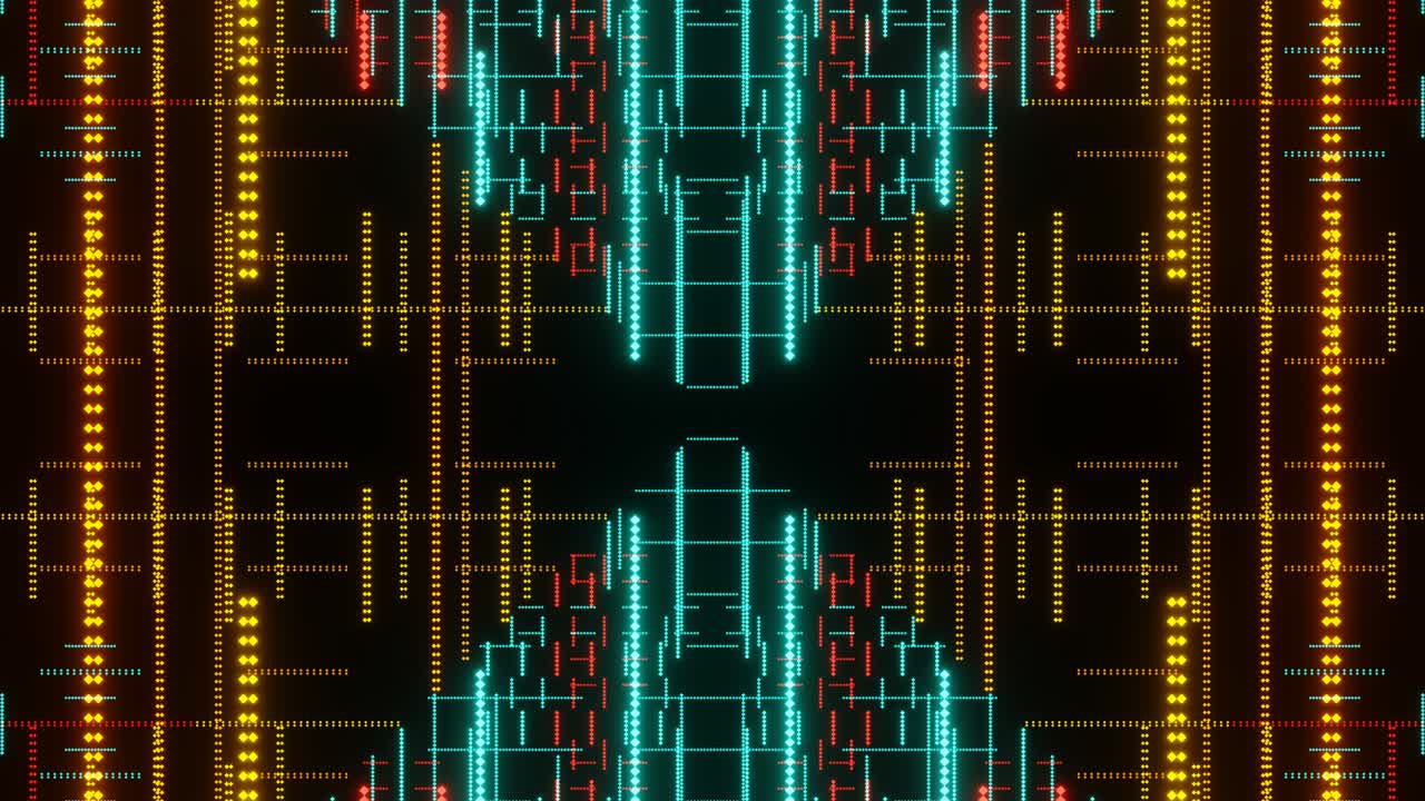 caída de neón de fondo de píxeles vj bucle