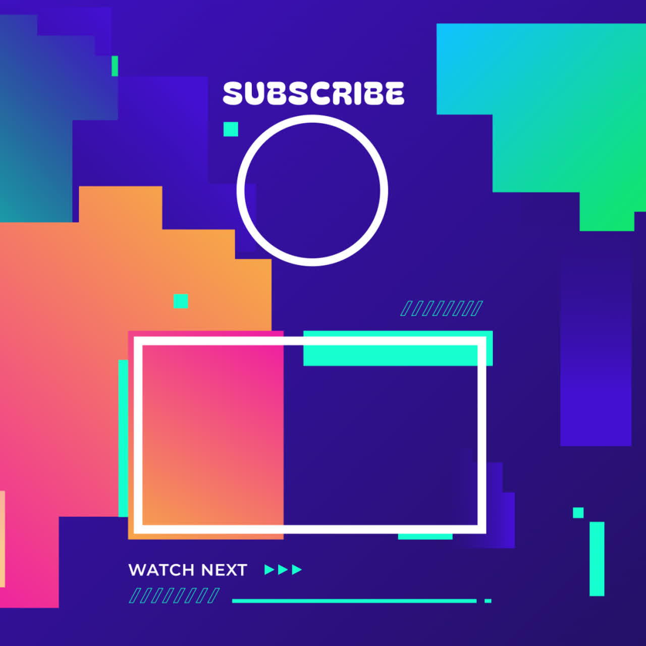 Publicación para Redes Sociales de Geometría Colorida: Suscríbete y Ve el Siguiente