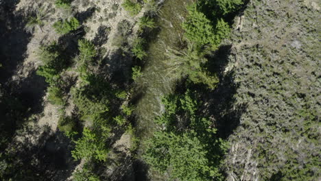 Observación-De-Los-Caudales-Máximos-En-El-Afluente-Del-Lago-Mono-Desde-La-Perspectiva-De-Un-Dron