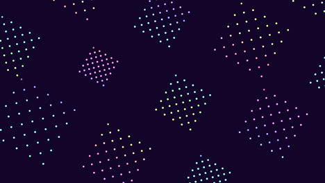 vibrant dotted geometric pattern on dark background