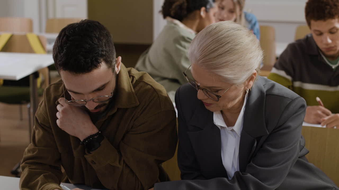 People in a classroom setting