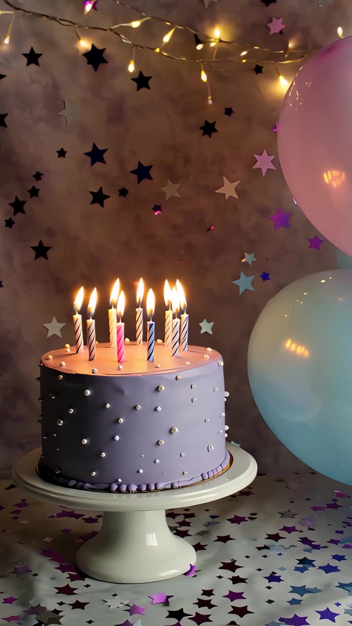 Fondo de cumpleaños con globos 4K
