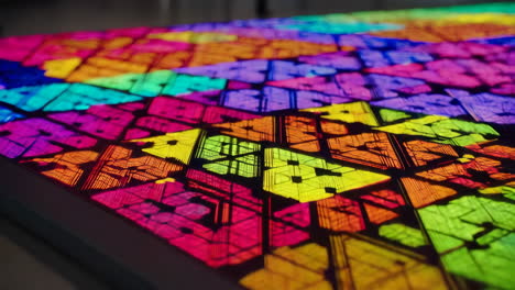 Colorful Geometric Stained Glass Pattern