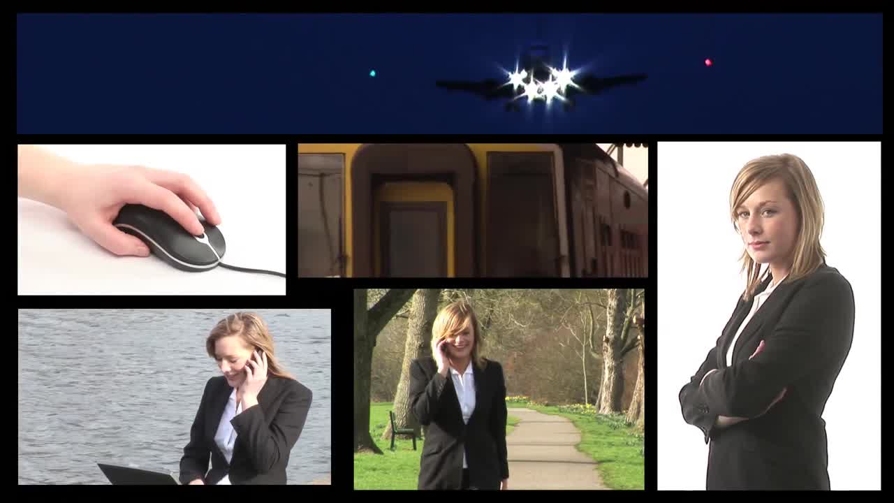 imágenes de video de un montaje de negocios